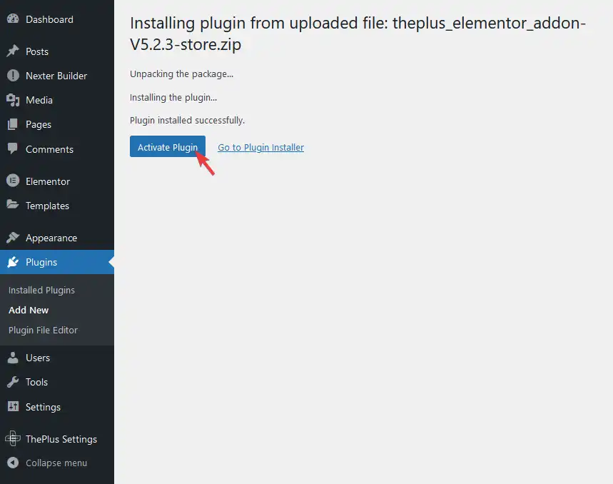 Activate the Plugin