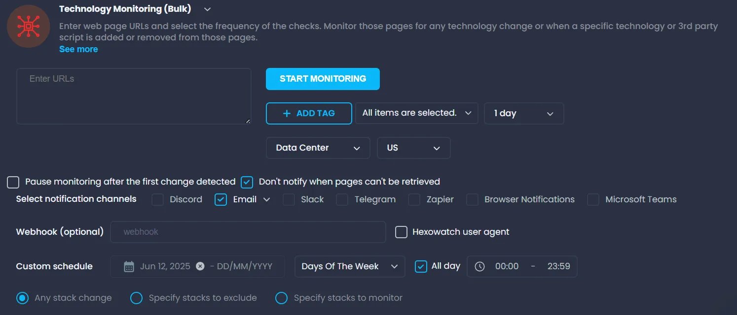 Hexowatch tech monitoring